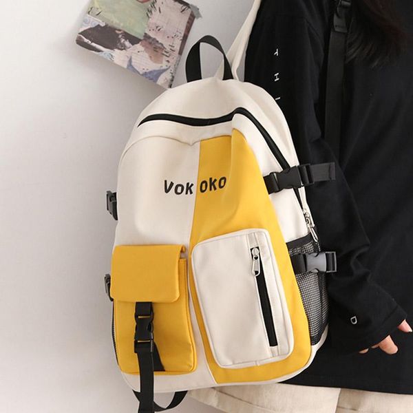backpack peko waterproof canvas women college large capacity travel bag patchwork insert buckle schoolbag for teenage
backpack peko waterproof canvas women college large capacity travel bag patchwork insert buckle schoolbag for teenage