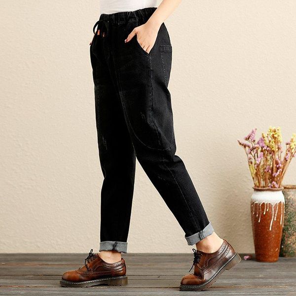 women's jeans mferlier for women black high waist woman elastic plus size stretch female denim harem pants, Blue
women's jeans mferlier for women black high waist woman elastic plus size stretch female denim harem pants, Blue