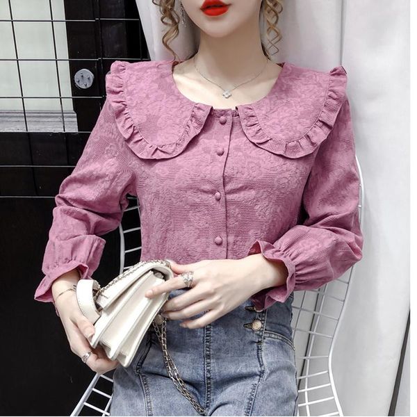 women's blouses & shirts women solid simple arrival spring korean style chic trendy casual elegant vintage streetwear all-match a124, White
women's blouses & shirts women solid simple arrival spring korean style chic trendy casual elegant vintage streetwear all-match a124, White