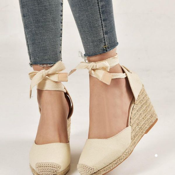 dress shoes women sandals wedge heel famale 2021 summer espadrilles platform high heels elegant, Black
dress shoes women sandals wedge heel famale 2021 summer espadrilles platform high heels elegant, Black
