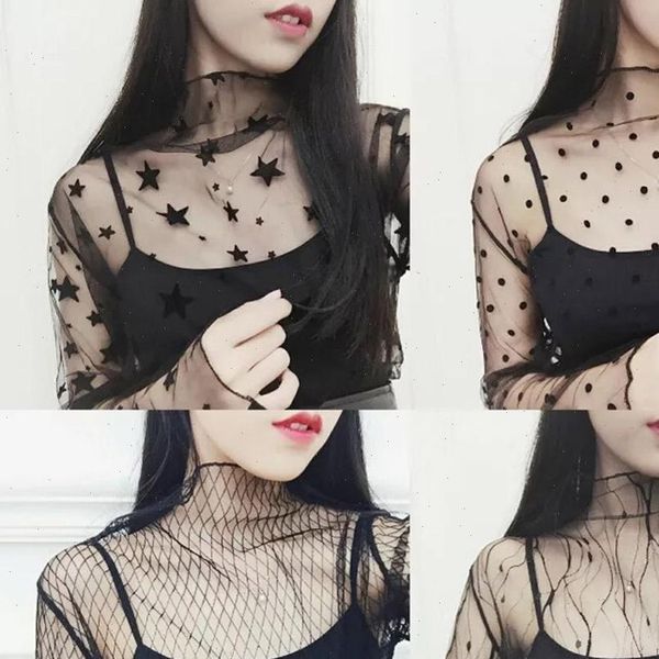 harajuku mesh net womens shirt see through long sleeve transparent undershirt tees clubwear, White
harajuku mesh net womens shirt see through long sleeve transparent undershirt tees clubwear, White