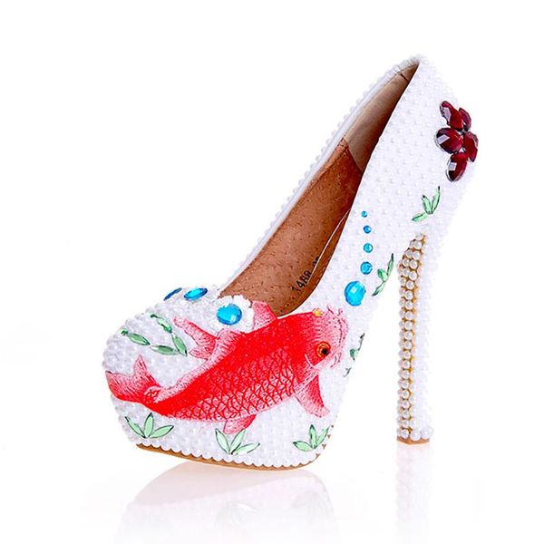 dress shoes womens wedding pearl crystal decor fish pattern pumps round toe bride high heels female rhinestone white party, Black
dress shoes womens wedding pearl crystal decor fish pattern pumps round toe bride high heels female rhinestone white party, Black