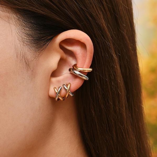 hoop & huggie trendy gold/silver color mixing cross earrings for women fashion geometric round circle metal jewelry accessories, Golden;silver
hoop & huggie trendy gold/silver color mixing cross earrings for women fashion geometric round circle metal jewelry accessories, Golden;silver