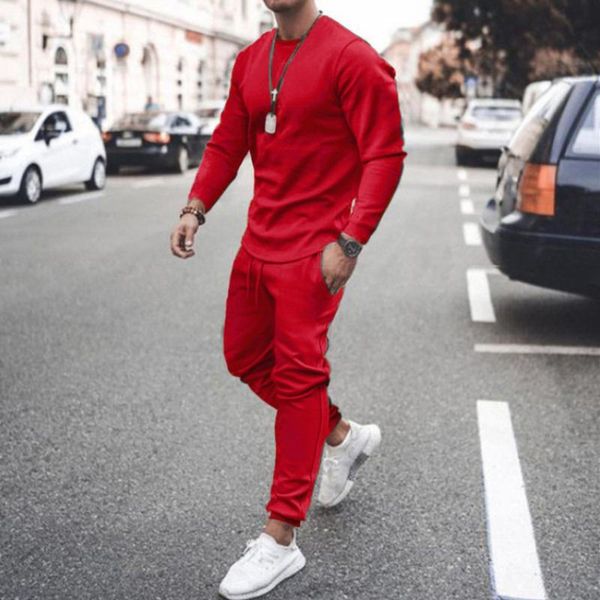 men's tracksuits casual suit 2021 autumn and winter european american trend round neck long sleeve youth sportswear, Gray
men's tracksuits casual suit 2021 autumn and winter european american trend round neck long sleeve youth sportswear, Gray
