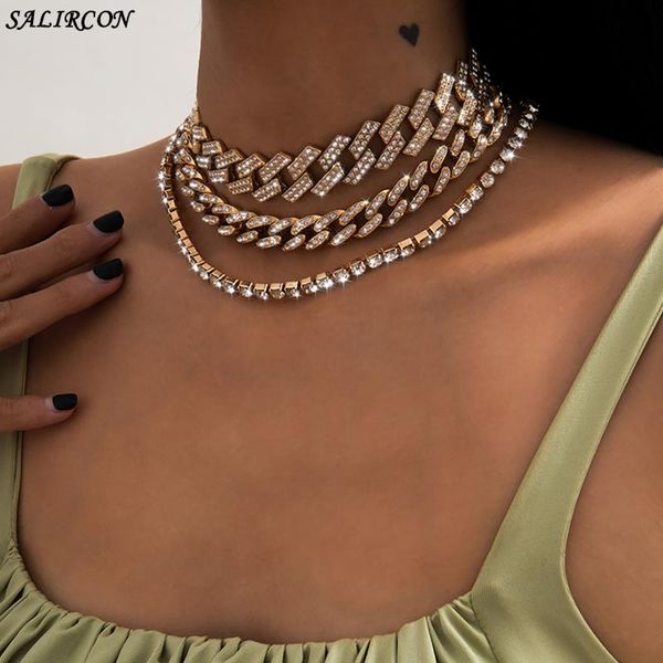 salircon luxury crystal chunky cuban link chain necklace punk rhinestone tennis choker women jewelry gift 2021 chains, Silver
salircon luxury crystal chunky cuban link chain necklace punk rhinestone tennis choker women jewelry gift 2021 chains, Silver