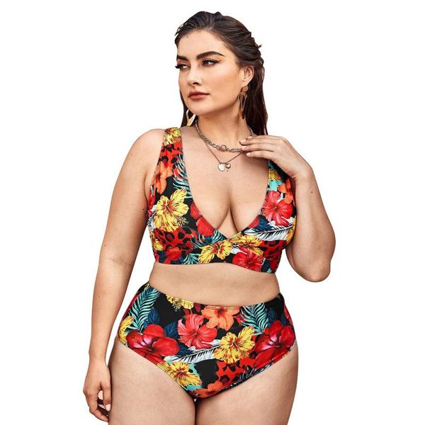 one-piece suits plus size swimwear 4xl women bikinis set flroal printed swimsuit female bathing suit fat girls two pieces bikini high waist
one-piece suits plus size swimwear 4xl women bikinis set flroal printed swimsuit female bathing suit fat girls two pieces bikini high waist