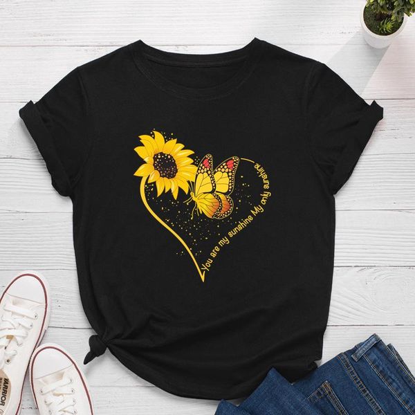 women's t-shirt fashion for women sunflower butterfly graphic t shirt harajuku short sleeve tshirt female girls plus size cotton, White
women's t-shirt fashion for women sunflower butterfly graphic t shirt harajuku short sleeve tshirt female girls plus size cotton, White