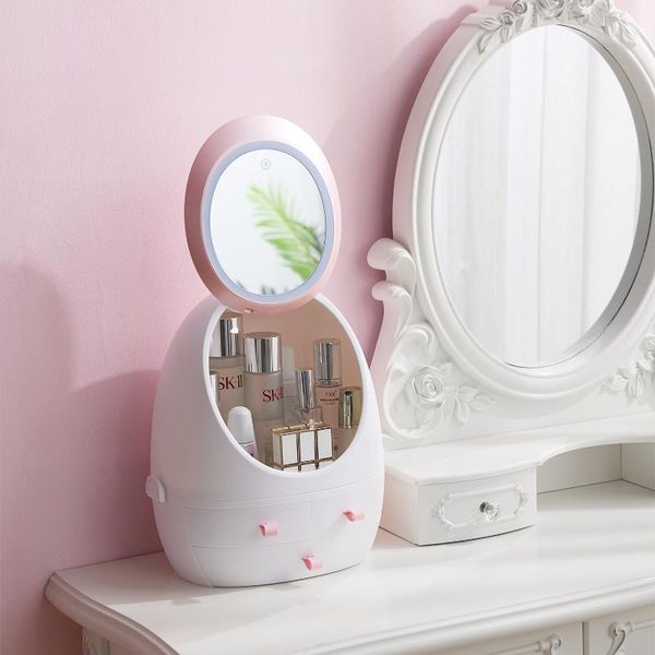 women led light makeup organizer hd mirror cosmetic storage make up box creative beauty detachable deskplastic bags & cases
women led light makeup organizer hd mirror cosmetic storage make up box creative beauty detachable deskplastic bags & cases