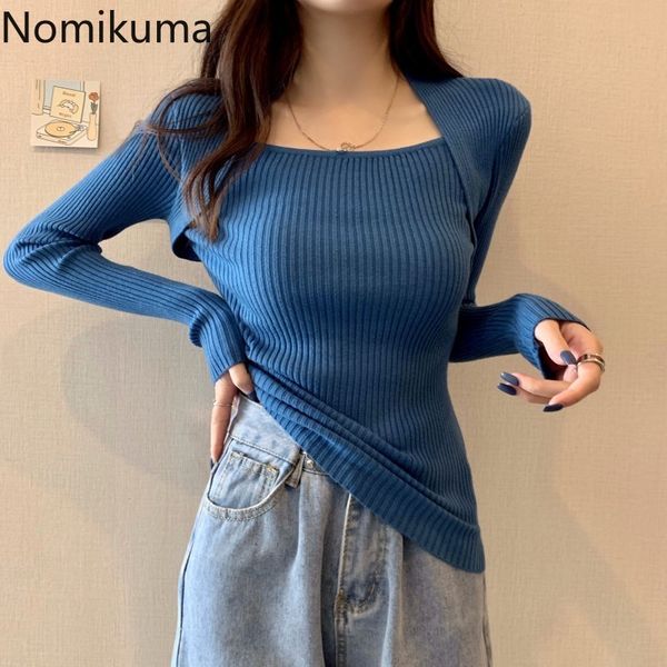 nomikuma elegant slim pullover knitwear women autumn long sleeve square collar knitted korean solid basic sweater 6c218 210427, White;black
nomikuma elegant slim pullover knitwear women autumn long sleeve square collar knitted korean solid basic sweater 6c218 210427, White;black