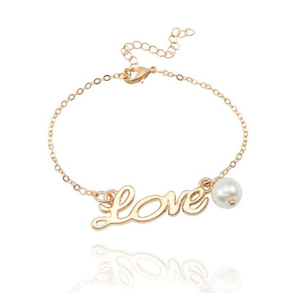 link, chain fashion simple design letter love pearl bracelet creative exquisite gold silver color hands charming women's jewelry gift, Black
link, chain fashion simple design letter love pearl bracelet creative exquisite gold silver color hands charming women's jewelry gift, Black