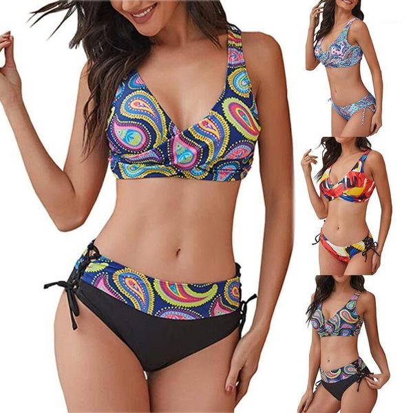 women's swimwear 2021 bikini swimsuit women push up bikinis set boho print female high waist swimming suits for bathing suit, White;black
women's swimwear 2021 bikini swimsuit women push up bikinis set boho print female high waist swimming suits for bathing suit, White;black