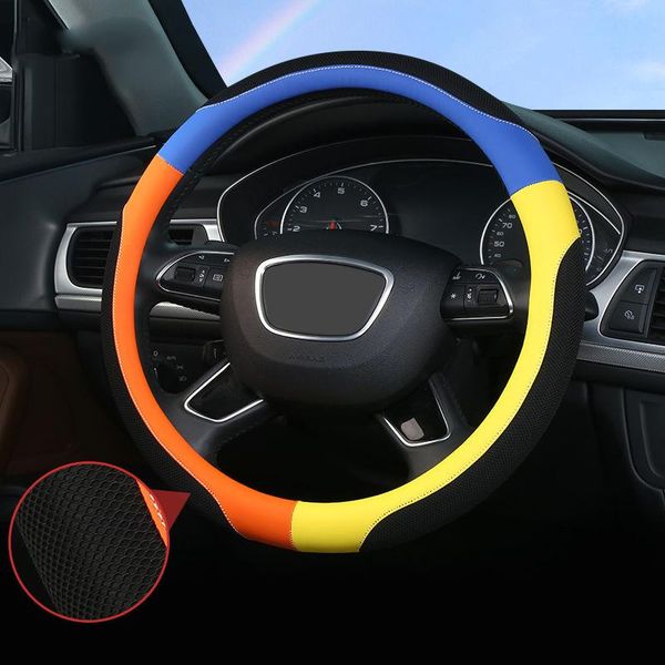 fashion car steering wheel cover sport leather multicolor anti-slip auto protector 38cm/15" universal covers
fashion car steering wheel cover sport leather multicolor anti-slip auto protector 38cm/15" universal covers