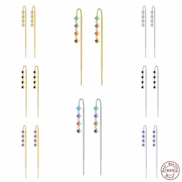 stud luxury 925 sterling silver long tassel earring colorful zircon moon four-pointed star chain earrings pendientes plata, Golden;silver
stud luxury 925 sterling silver long tassel earring colorful zircon moon four-pointed star chain earrings pendientes plata, Golden;silver
