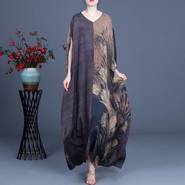party dresses johnature women rayon dress v-neck short sleeve patchwork vintage clothes 2021 summer print floral loose comfortable, White;black
party dresses johnature women rayon dress v-neck short sleeve patchwork vintage clothes 2021 summer print floral loose comfortable, White;black