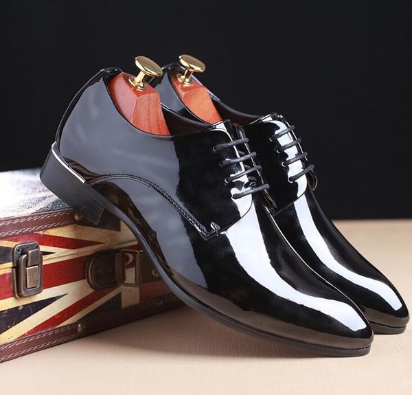 dress shoes plus size 28-68 luxury fashion men patent leather pointed toe party wedding flats derby, Black
dress shoes plus size 28-68 luxury fashion men patent leather pointed toe party wedding flats derby, Black