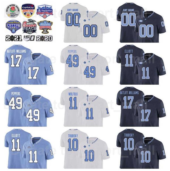ncaa north carolina tar heels college 49 julius peppers jersey football 10 mitchell trubisky 34 tarik cohen nathan elliott anthony ratliff-w, Black
ncaa north carolina tar heels college 49 julius peppers jersey football 10 mitchell trubisky 34 tarik cohen nathan elliott anthony ratliff-w, Black