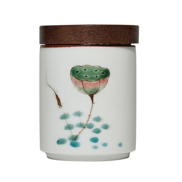 1pc ceramic tea canister loose jar porcelain seasoning container storage bottles & jars
1pc ceramic tea canister loose jar porcelain seasoning container storage bottles & jars