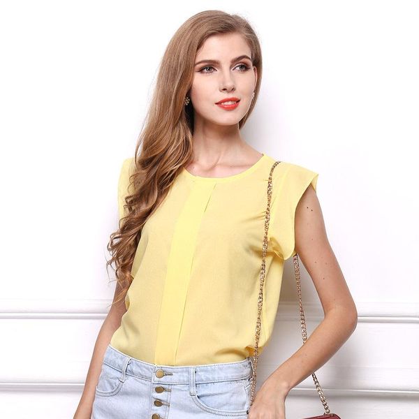 women's t-shirt summer flying sleeve chiffon shirt fashion plus size solid color short-sleeved all match business woman ol, White
women's t-shirt summer flying sleeve chiffon shirt fashion plus size solid color short-sleeved all match business woman ol, White