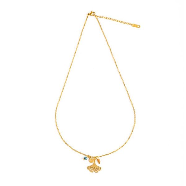 fever&trendy ginkgo leaf pendant necklace for women gold leaves with stone beads handmade stainless steel jewelry necklaces, Silver
fever&trendy ginkgo leaf pendant necklace for women gold leaves with stone beads handmade stainless steel jewelry necklaces, Silver