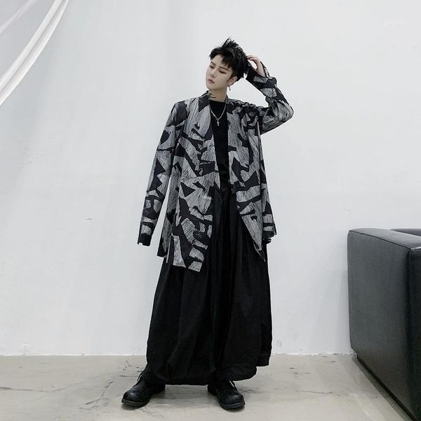 men's casual shirts men long sleeve shirt japan style kimono cardigan coat fashion show stage male pattern print vintage streetwear1, White;black
men's casual shirts men long sleeve shirt japan style kimono cardigan coat fashion show stage male pattern print vintage streetwear1, White;black