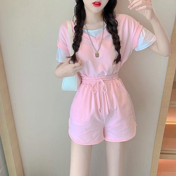 women's tracksuits ggright summer cotton sets women casual two pieces short sleeve t shirts and high waist pants patchwork outfits trac, Gray
women's tracksuits ggright summer cotton sets women casual two pieces short sleeve t shirts and high waist pants patchwork outfits trac, Gray