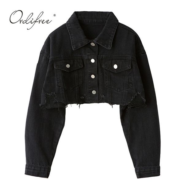ordiautumn women denim jacket fashion streetwear casual loose outwear black short ripped jeans coat cotton 211029, Black;brown
ordiautumn women denim jacket fashion streetwear casual loose outwear black short ripped jeans coat cotton 211029, Black;brown