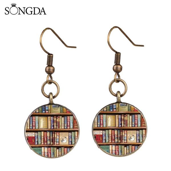 dangle & chandelier library books fun pattern fish hook earrings art po dome drop for women jewelry gifts accessories collection, Silver
dangle & chandelier library books fun pattern fish hook earrings art po dome drop for women jewelry gifts accessories collection, Silver