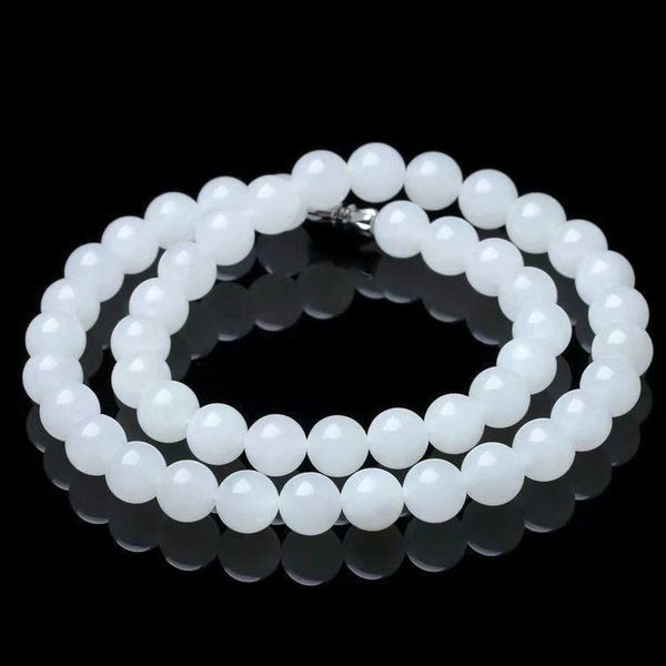 chains selling natural white round bead necklace charm jewellery women's hand-carved for women men fashion accessories, Silver
chains selling natural white round bead necklace charm jewellery women's hand-carved for women men fashion accessories, Silver
