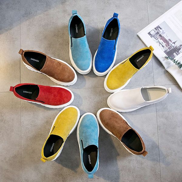 Casual shoes Thick bottomed muffin shoes 2021 new inner height casual pigskin student women's single lazy little white, Yellow
Casual shoes Thick bottomed muffin shoes 2021 new inner height casual pigskin student women's single lazy little white, Yellow