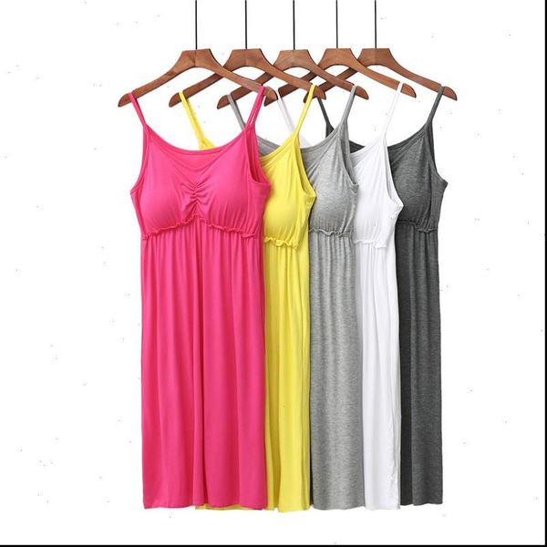 summer night dress modal womens sleepwears spaghetti strap nightgown nightdress gowns nightie clothing, Black;red