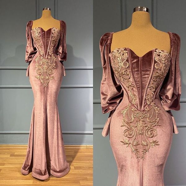 2021 plus size arabic aso ebi mermaid velvet prom dresses long sleeves embroidery evening formal party second reception gowns dress zj410, Black 
2021 plus size arabic aso ebi mermaid velvet prom dresses long sleeves embroidery evening formal party second reception gowns dress zj410, Black