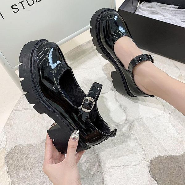 boots 2021 japanese style lolita shoes vintage soft high heel female college student buckle ankle strap platform women patent, Black
boots 2021 japanese style lolita shoes vintage soft high heel female college student buckle ankle strap platform women patent, Black