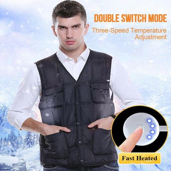 men's vests heating warm vest outdoor riding ski fishing usb charging heated clothing graphene carbon fiber smart washable, Black;white
men's vests heating warm vest outdoor riding ski fishing usb charging heated clothing graphene carbon fiber smart washable, Black;white