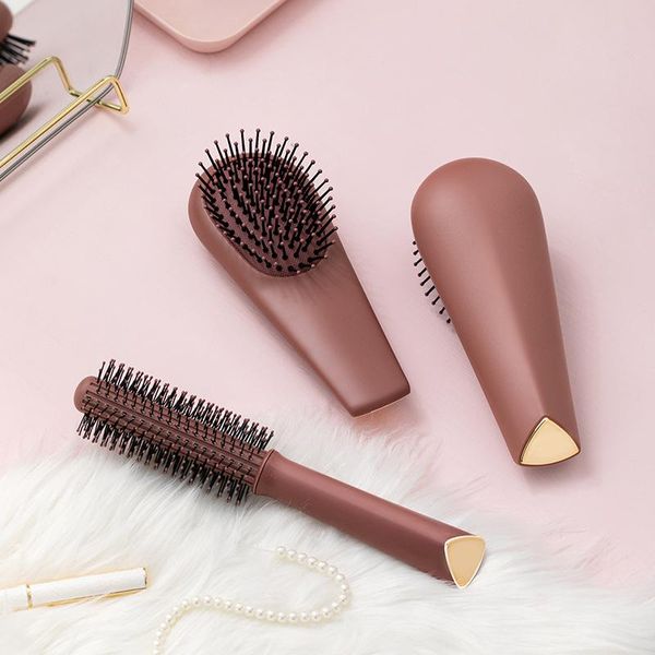 hair brushes brush comb shaping make smoothing detangling relieve scalp fatigue for women men nin668, Silver
