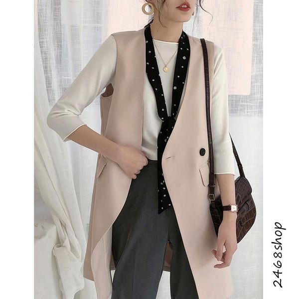 women's vests pink waistcoat casual sleeveless medium and long vest jacket v-neck pockets female, Black;white
women's vests pink waistcoat casual sleeveless medium and long vest jacket v-neck pockets female, Black;white