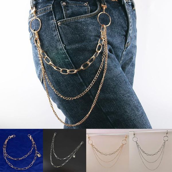 belts 4 colors multilayer padlock waist chain punk personal key pants jeans wallet ring strap accessories, Black;brown
belts 4 colors multilayer padlock waist chain punk personal key pants jeans wallet ring strap accessories, Black;brown
