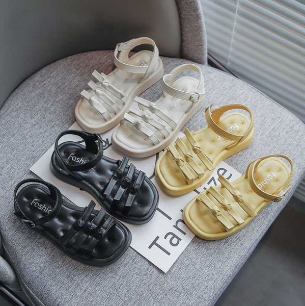 sandals girls open toe solid color summer fashion princess shoes children korean soft sole simple beach, Black;red
sandals girls open toe solid color summer fashion princess shoes children korean soft sole simple beach, Black;red