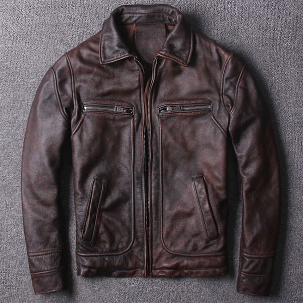 spring autumn leather jacket men vintage motorcycle jacket women slim cow leather coats and jackets chaquetas hombre wpy2495, Black
spring autumn leather jacket men vintage motorcycle jacket women slim cow leather coats and jackets chaquetas hombre wpy2495, Black