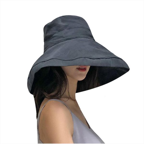 women japanese foldable solid color ladies fisherman sun hat elegant beach traveling oversized brim bucket hats, Blue;gray
women japanese foldable solid color ladies fisherman sun hat elegant beach traveling oversized brim bucket hats, Blue;gray