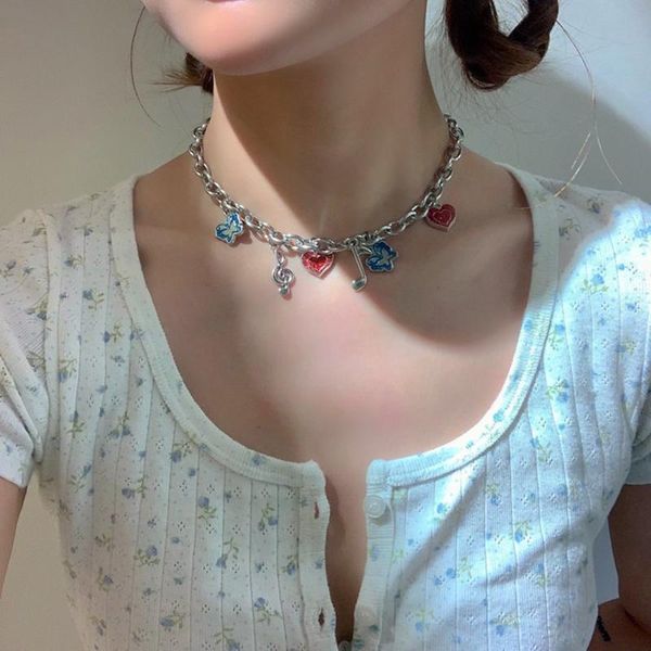 trendy music note heart of treble and bass clef multicolor butterfly necklace women infinity love charm pendant gifts chokers, Golden;silver
trendy music note heart of treble and bass clef multicolor butterfly necklace women infinity love charm pendant gifts chokers, Golden;silver