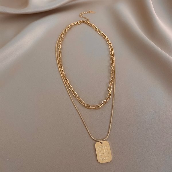 xianlan686 titanium steel tags double ins light cold wind tide female luxury cascading a necklace chain temperament hip-hop niche, Silver
xianlan686 titanium steel tags double ins light cold wind tide female luxury cascading a necklace chain temperament hip-hop niche, Silver