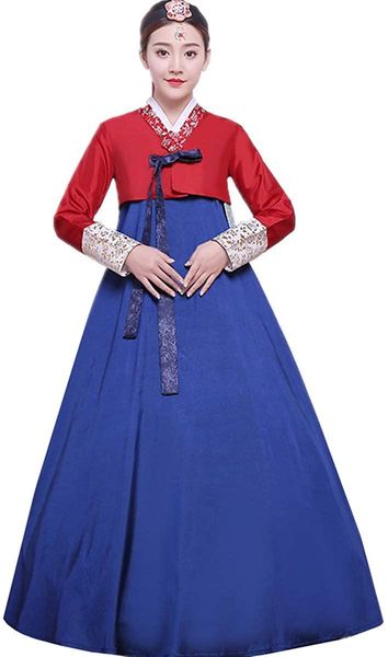 ethnic clothing women korean traditional long sleeve hanboks dancing dress cosplay costume, Red
ethnic clothing women korean traditional long sleeve hanboks dancing dress cosplay costume, Red