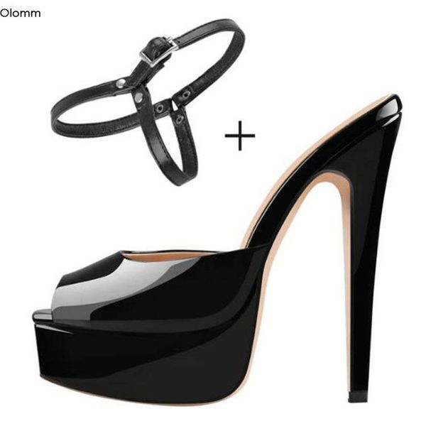dress shoes olomm handmade women mules sandals thin high heels peep toe gorgeous black party ladies us plus size 5-13
dress shoes olomm handmade women mules sandals thin high heels peep toe gorgeous black party ladies us plus size 5-13