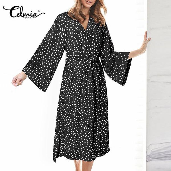 celmia women maxi robe casual loose long sleeve polka dot lounge homewear plus size nightgown bandage sleep dress femininas women's sle, Black;red
celmia women maxi robe casual loose long sleeve polka dot lounge homewear plus size nightgown bandage sleep dress femininas women's sle, Black;red