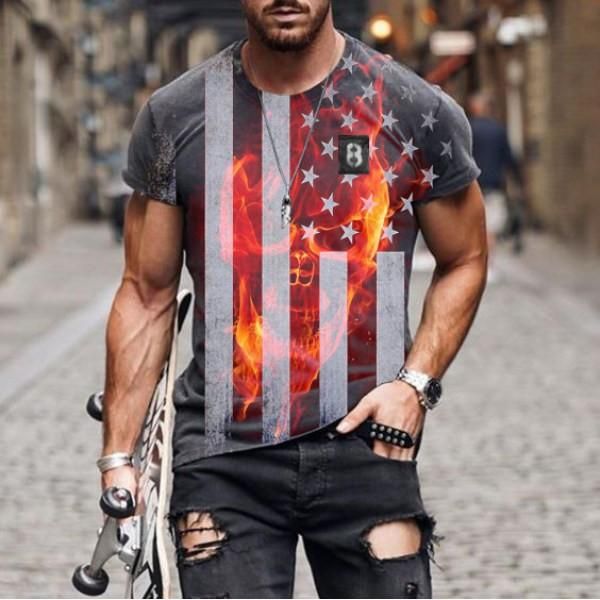 men's t-shirts summer cost-effective t-shirt round neck printing flag pattern street style breathable fabric retro, White;black
men's t-shirts summer cost-effective t-shirt round neck printing flag pattern street style breathable fabric retro, White;black