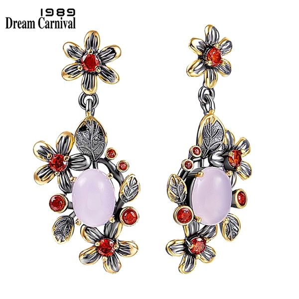 dreamcarnival1989 baroque drop earrings for women pink opal orange zircon feminine flower elegant engagement jewelry we4033 210625, Silver
dreamcarnival1989 baroque drop earrings for women pink opal orange zircon feminine flower elegant engagement jewelry we4033 210625, Silver