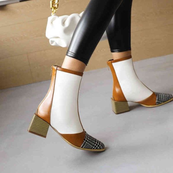 dress shoes ochanmeb mixed color boots women chic square block heels short booties woman big plus size 47 48 jean denim 3s73, Black
dress shoes ochanmeb mixed color boots women chic square block heels short booties woman big plus size 47 48 jean denim 3s73, Black