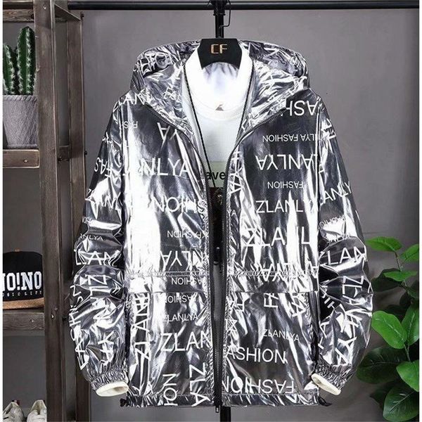 downs glossy coat men's golden loose jacket trendy orescent clothes luminous clothing, Black
downs glossy coat men's golden loose jacket trendy orescent clothes luminous clothing, Black