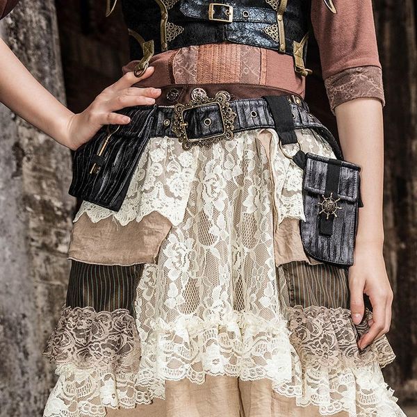 belts steampunk men women purse small gothic waist pack bag fanny pu belt, Black;brown
belts steampunk men women purse small gothic waist pack bag fanny pu belt, Black;brown