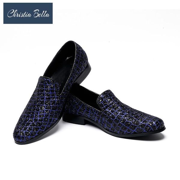dress shoes christia bella blue glistening glitter men loafers sequins slippers slip-on wedding mens genuine leather flats, Black
dress shoes christia bella blue glistening glitter men loafers sequins slippers slip-on wedding mens genuine leather flats, Black